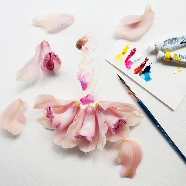 ศิลปะจากกลีบดอกไม้