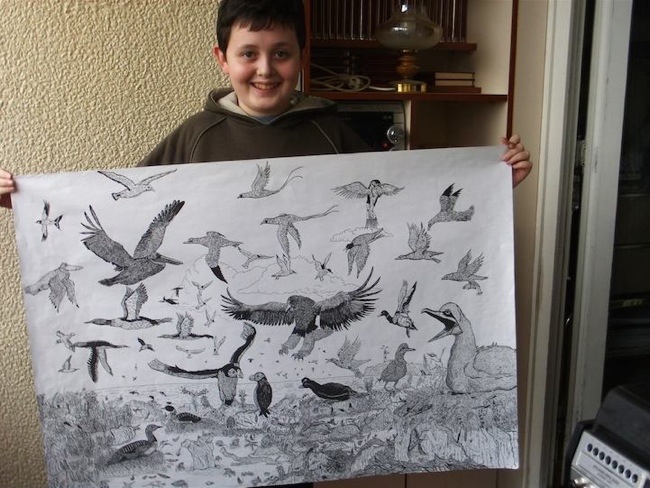 ภาพวาดชีวิตสัตว์จากศิลปินเด็กอายุ 11 ปี
