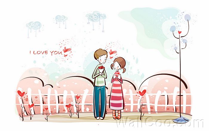 LOVE cartoon wallpaper