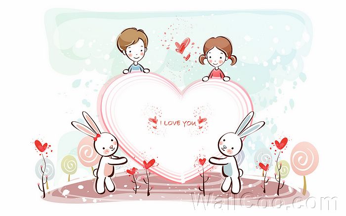 LOVE cartoon wallpaper