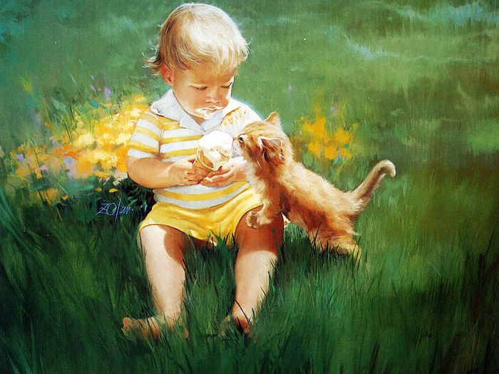 ♥★ Oil Painting Of Children ★♥