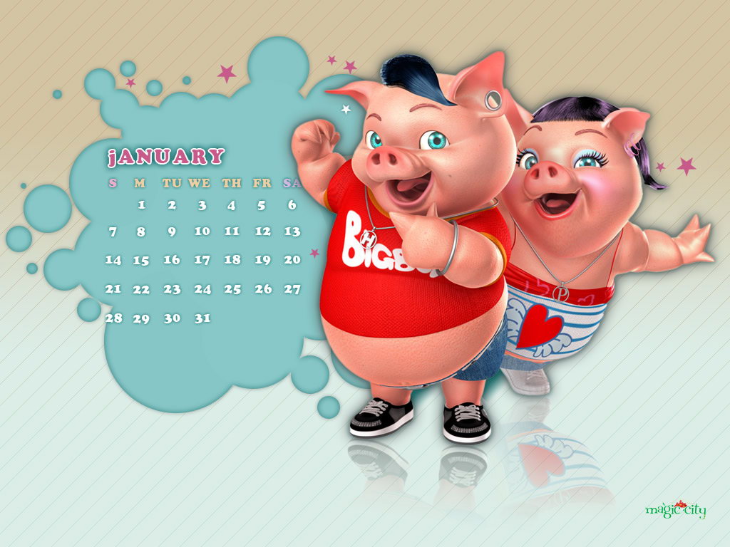 น่ารักปีหมู กับ wallpaper อู๊ดด ๆๆๆ . ..