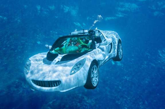 Underwater scuba car