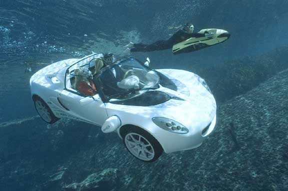 Underwater scuba car