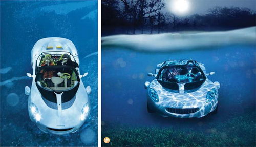 Underwater scuba car