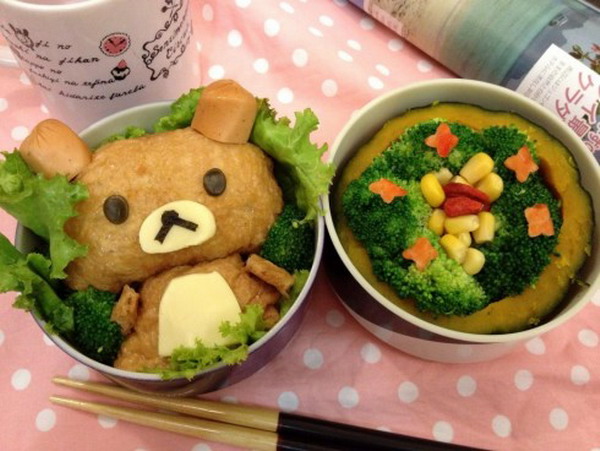 ข้าวกล่อง หมี rilakkuma น่ารักจนกินไม่ลงเลยอ่ะ!!
