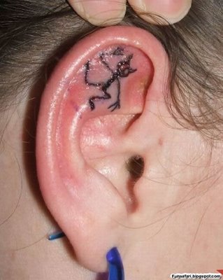 Cool Tattoos on the Ears 2