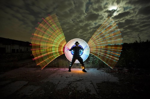 Light Art Performance Photography