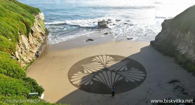 Drawing on sand