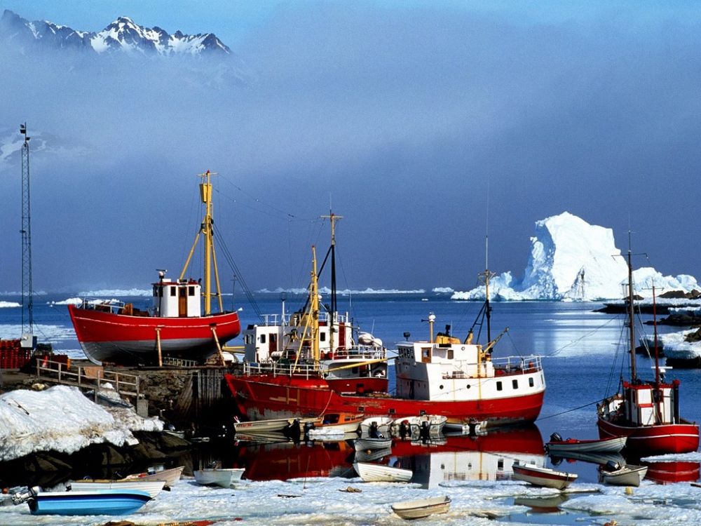 Docked in Winter Harbor, Ammasalik, Greenland