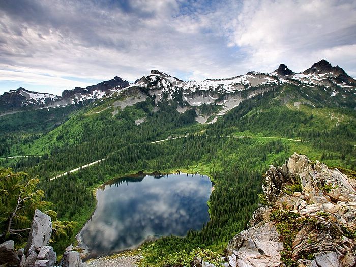 Lake Louise and Tatoosh Range Mount Rainier National Park Washington