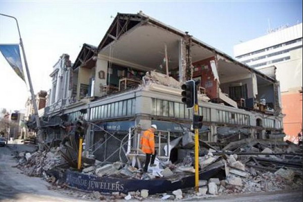 ภาพความเสียหายจากเหตุแผ่นดินไหวในนิวซีแลนด์