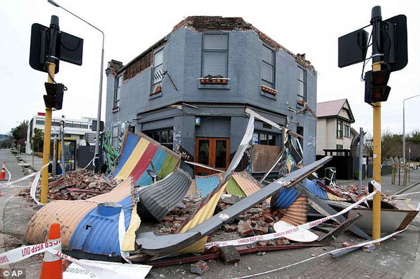 ภาพความเสียหายจากเหตุแผ่นดินไหวในนิวซีแลนด์