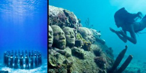 ปะการังเทียมรูปคน ที่เม็กซิโก 