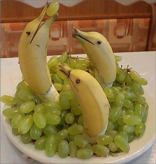 น่ารัก!!! ฟรุ้งฟริ้ง ศิลปะจากกล้วยหอม