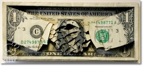 Laser Cut Dollar Bill Art
