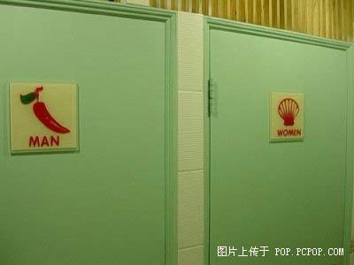 ป้ายห้องน้ำที่เมืองจีน