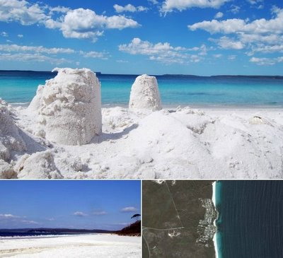 หาดทรายสีขาว ส่วนใหญ่ในโลกจะเป็นสีขาวหมดแต่ที่ The sand of Haims, Australia ขึ้นชื่อว่า เป็นหาดทรายที่ขาวที่สุดในโลก รับรองโดย กินเนสส์บุ๊ค 