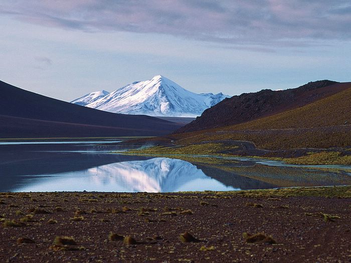 Mirrored Mountain in the Andes Bolivia