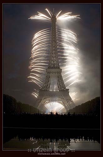 Eiffel Tower on Fire