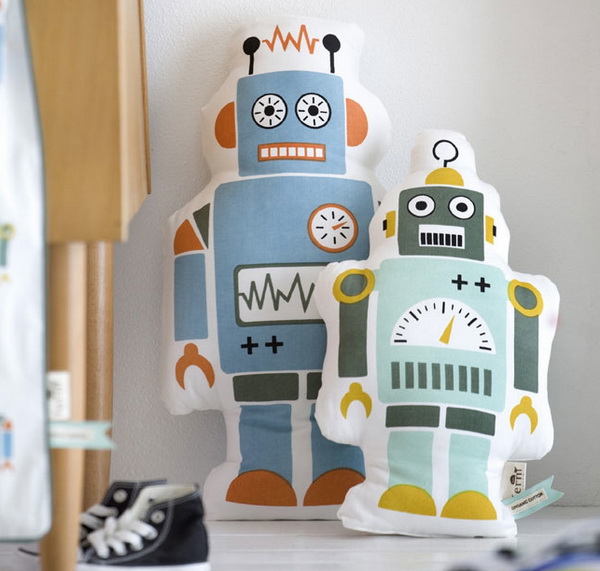 ไอเดียหมอนอิงหุ่นยนต์น่ารักๆกับ Robot Pillow