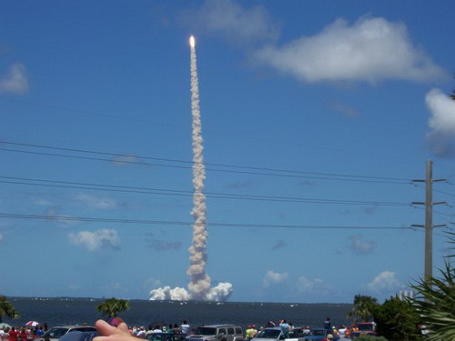 The moments when the missile flied into air from NASA