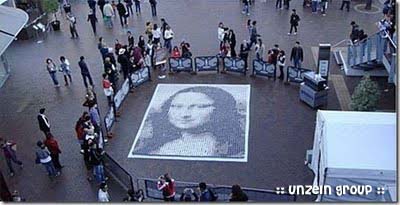 Mona Lisa Recreated With Cups Of Coffee