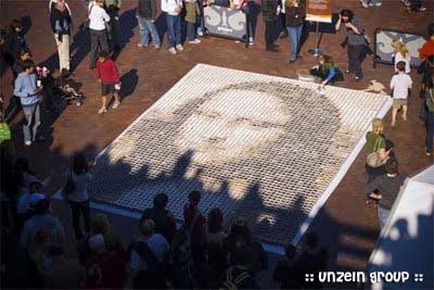 Mona Lisa Recreated With Cups Of Coffee