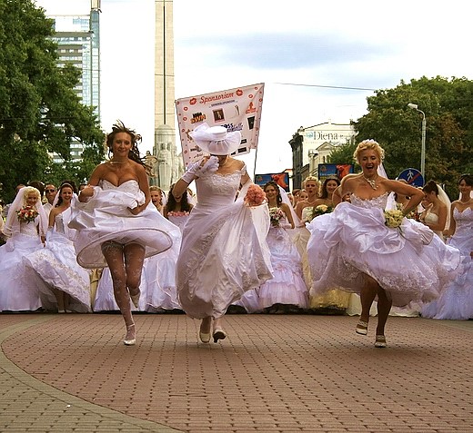The Parade Of Brides In Riga