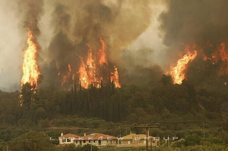เพลิงเผาผลาญป่า ที่ กรีซ (2)