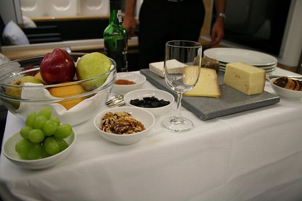 อาหาร บนเครื่องบิน first Class(3)