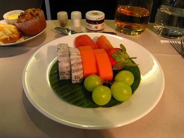อาหาร บนเครื่องบิน first Class(3)