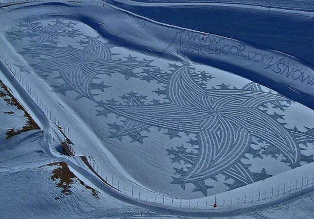 ศิลปะกลางหิมะ สวยสุดยอด
