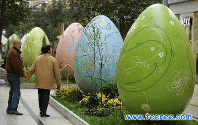 Giant eggs for Easter