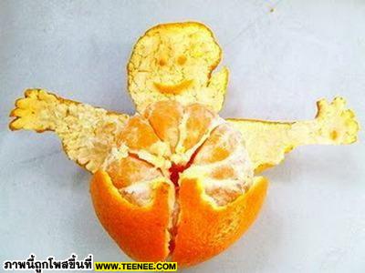 น่ารักสุดๆ หุ่นยนต์จากเปลือกส้ม