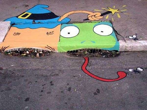 Street art ท่อน้ำทิ้ง