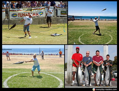 การแข่งขันโยนปลาทูน่า (Tuna Throwing) สถานที่ : ประเทศออสเตรเลีย