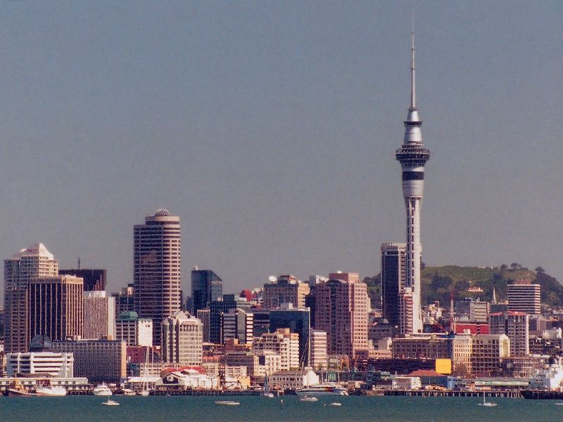Sky Tower And Auckland Skyline