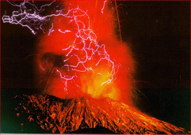 เหตุการณ์ ภูเขาไฟ Sakurajima ระเบิด เมื่อ 18 พฤษภาคม 1991 พร้อมกับการเกิด ปรากฏการณ์ โวลเคนิก ไลทนิ่ง (Volcanic Lightning) เครดิตรูปภาพโดย Sakurajima Volcananological Observatory