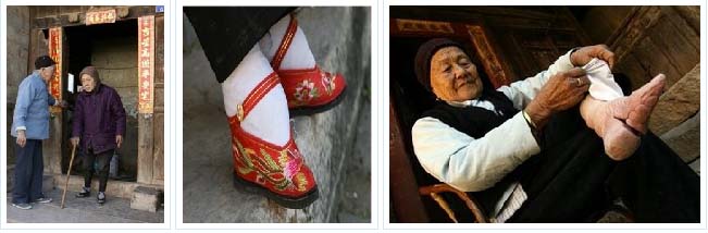 ปัจจุบันยังมีหญิงชาวจีนบางคนที่มีเท้าดอกบัวที่ยังมีชีวิตอยู่ แม่เฒ่าในรูปมีชื่อว่า โจวกุ้ยเจิน วัย 86 ปี ชาวหมู่บ้าน หลิวอี้ มณฑลหยุนหนัน (ยูนนาน)