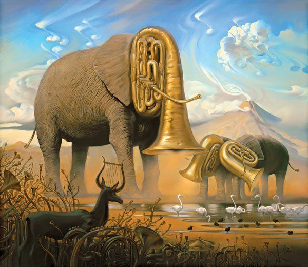 ภาพวาดโดย Vladimir Kush แนว Illusion