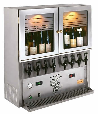 This wine dispenser, called \"Vin au Verre \" or \"wine with by the glass\" in French, is like the grownup version of a soda dispenser (and classier than wine-in-a-box)! 