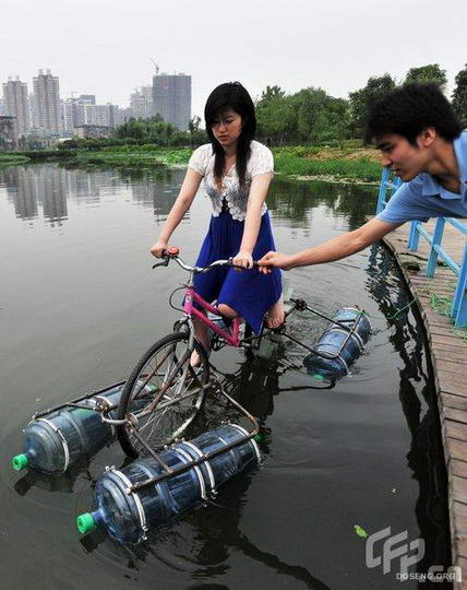 ไอเดียเด็ด จักรยานสะเทิ้นน้ำ สะเทิ้นบก