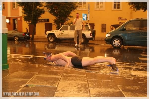 ๏~* Swimming on street *~๏ 