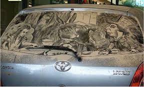 ศิลปะจากรถที่ไม่เคยล้าง!