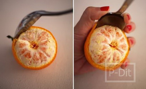 ไอเดียทำเทียนกลิ่นส้ม จากผลส้ม