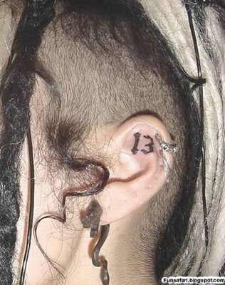 Cool Tattoos on the Ears 2