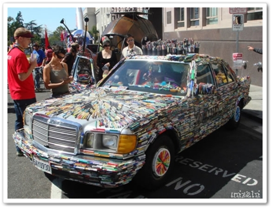 Pen-covered Mercedes-Benz