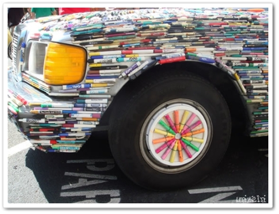 Pen-covered Mercedes-Benz