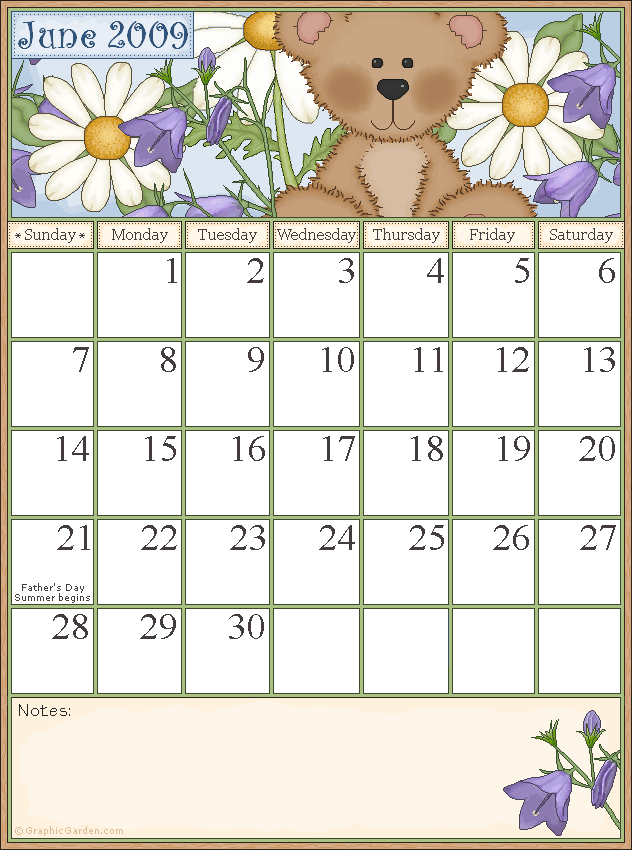 Calander ปฏิทินลายการ์ตูนน่ารัก ปี 2009